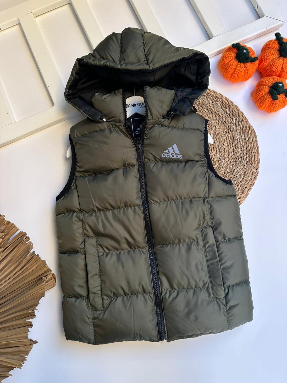 KAPÜŞONLU ŞİŞME YELEK SİYAH RENK