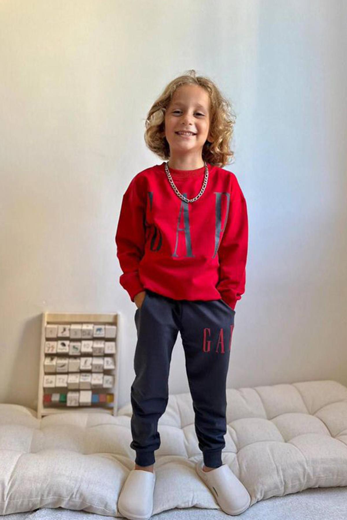 3 İplik Unisex Eşofman Takım Kırmızı 