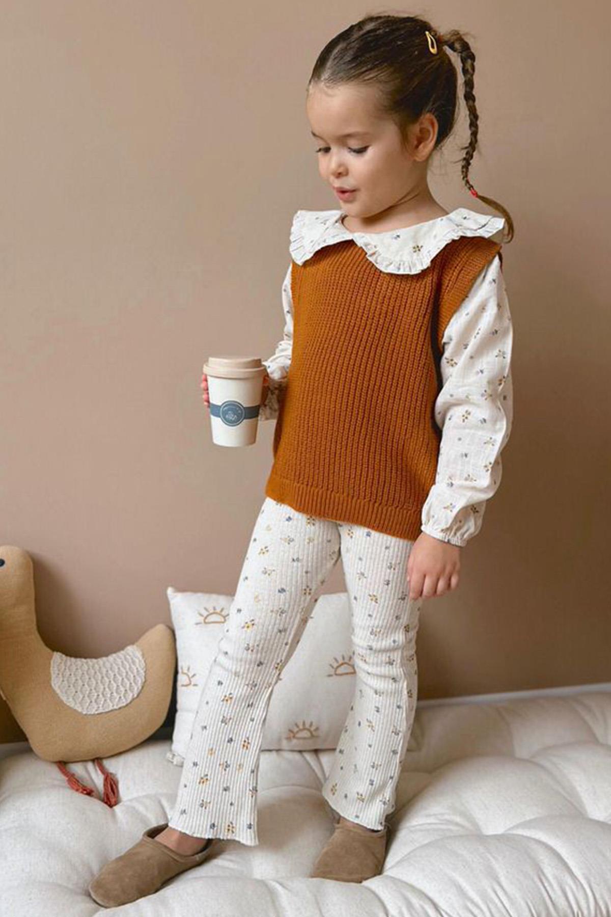 3 Parça Triko Tayt Takım 