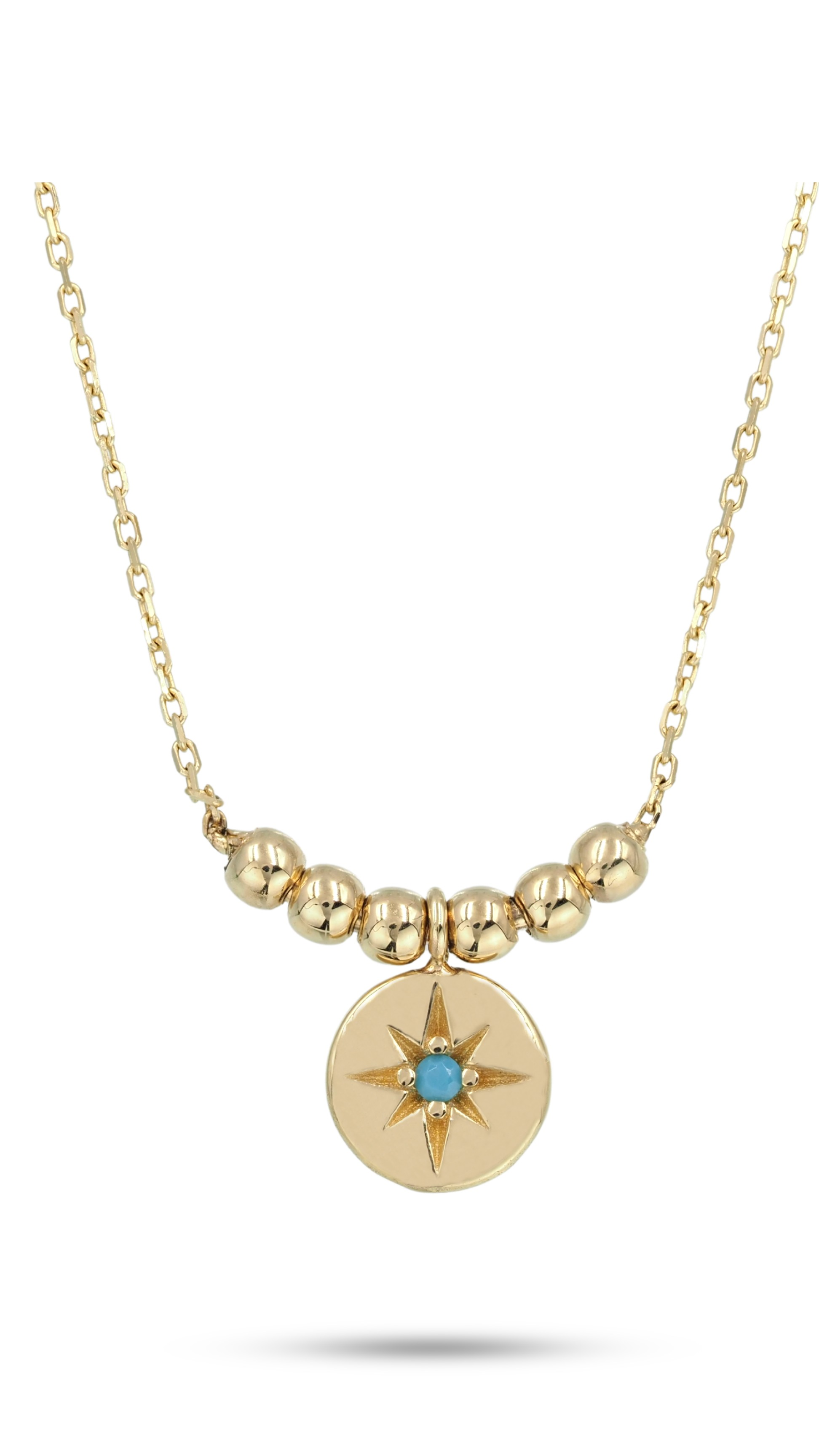 14 Ayar Geometrik Kolye