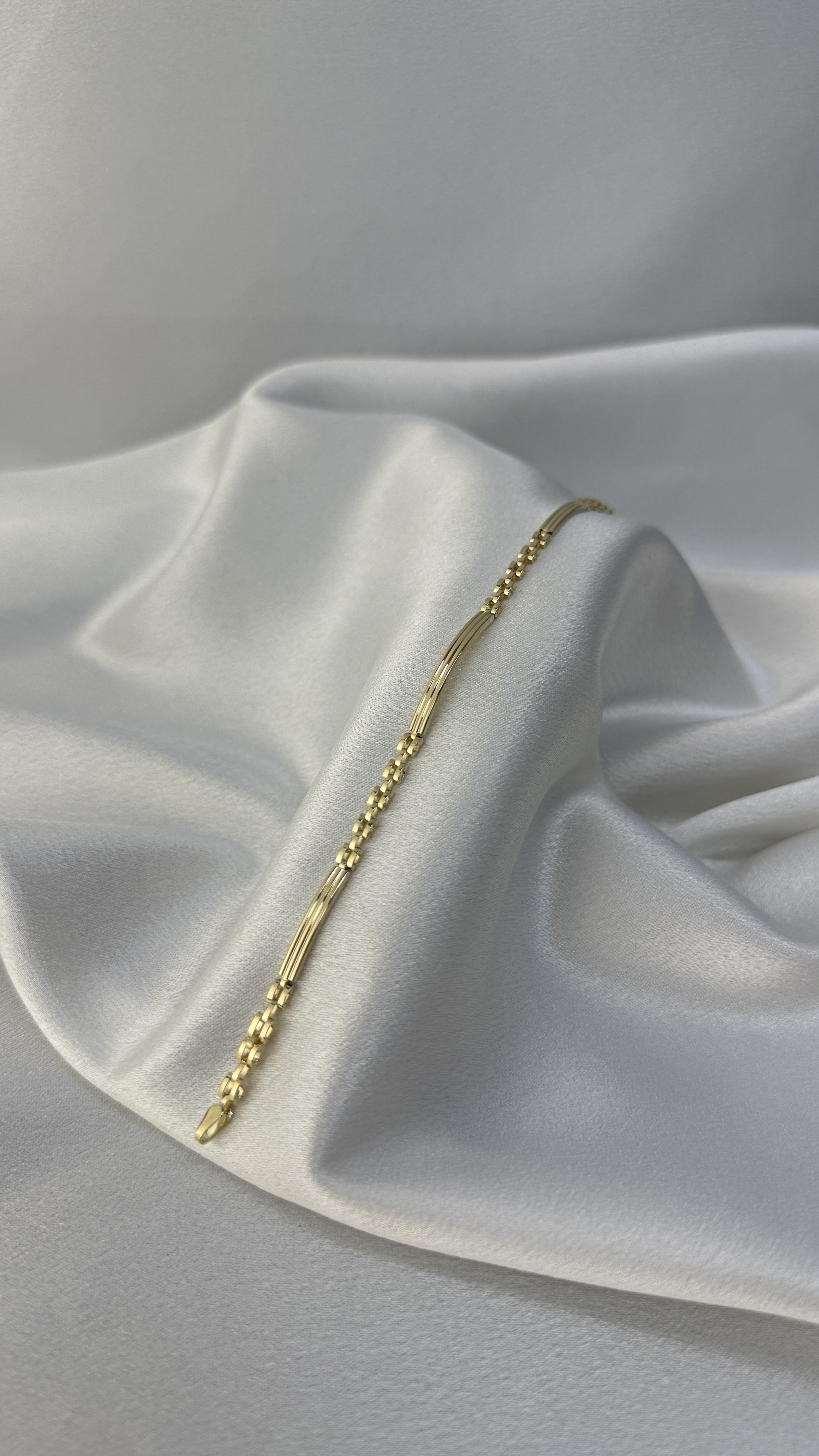 14 Ayar Plaka Geçişli Unisex Bileklik