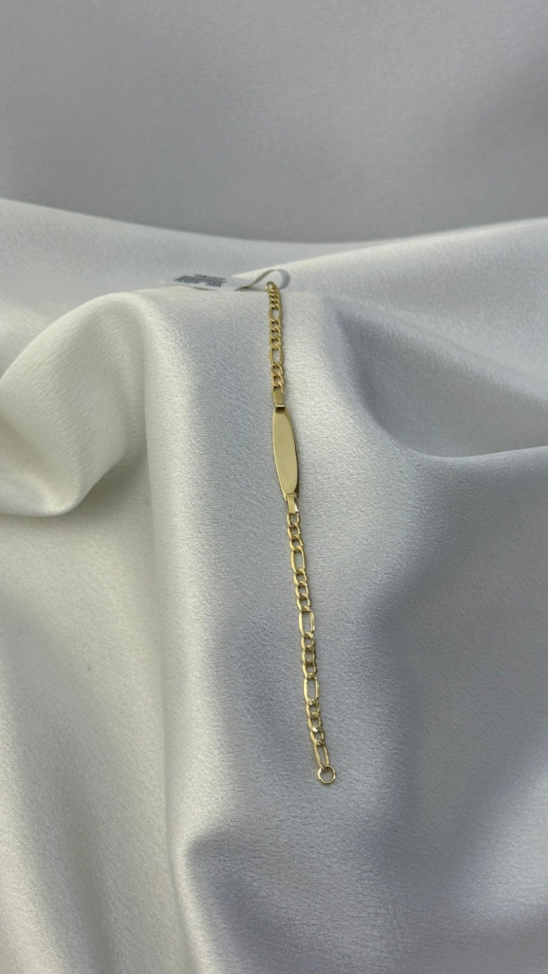 14 Ayar Unisex Plakalı Çocuk Bilekliği