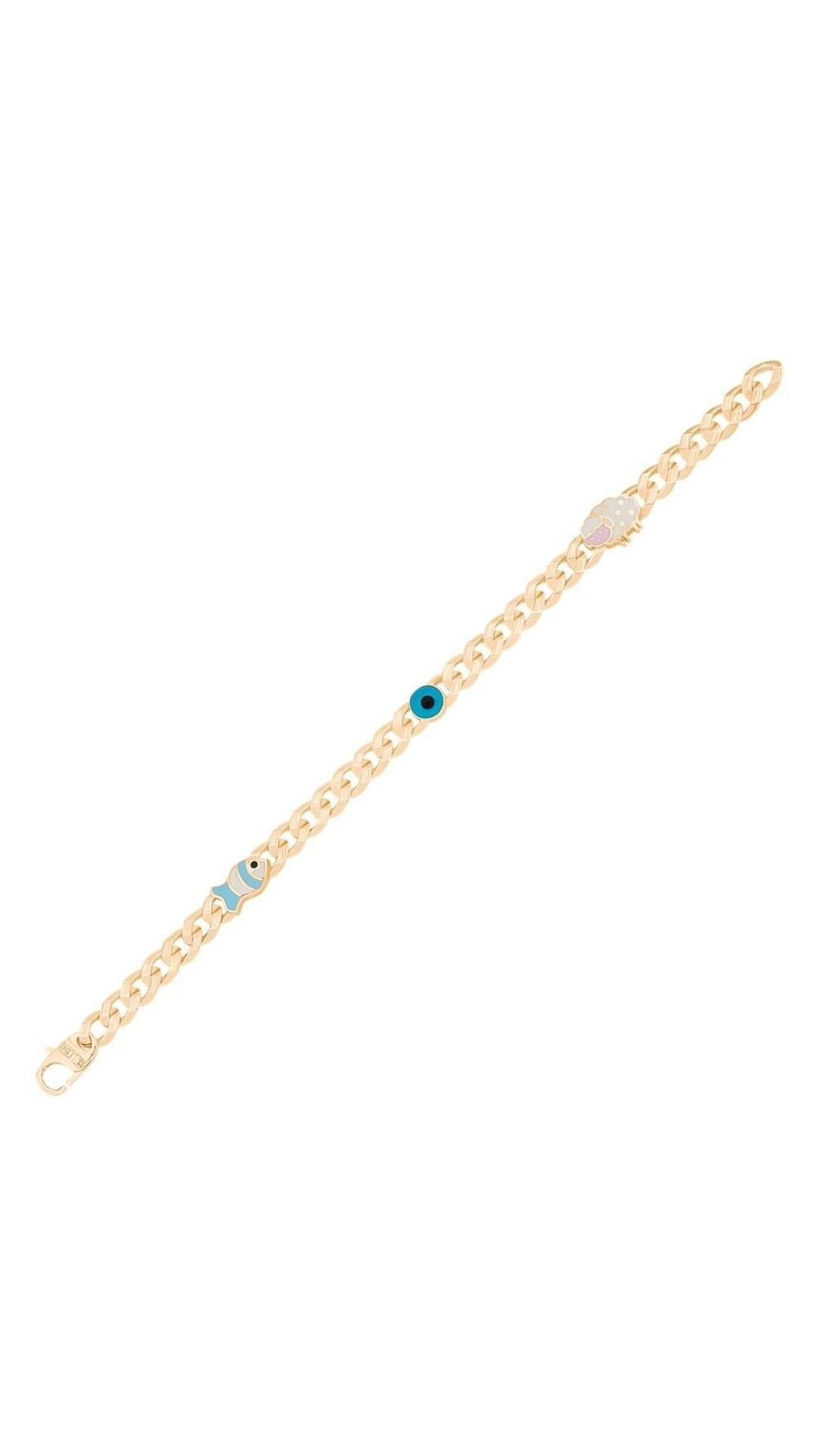 3 Figürlü Gurmet Çocuk Bilekliği (Balık-Nazar Boncuğu-Kuzu)