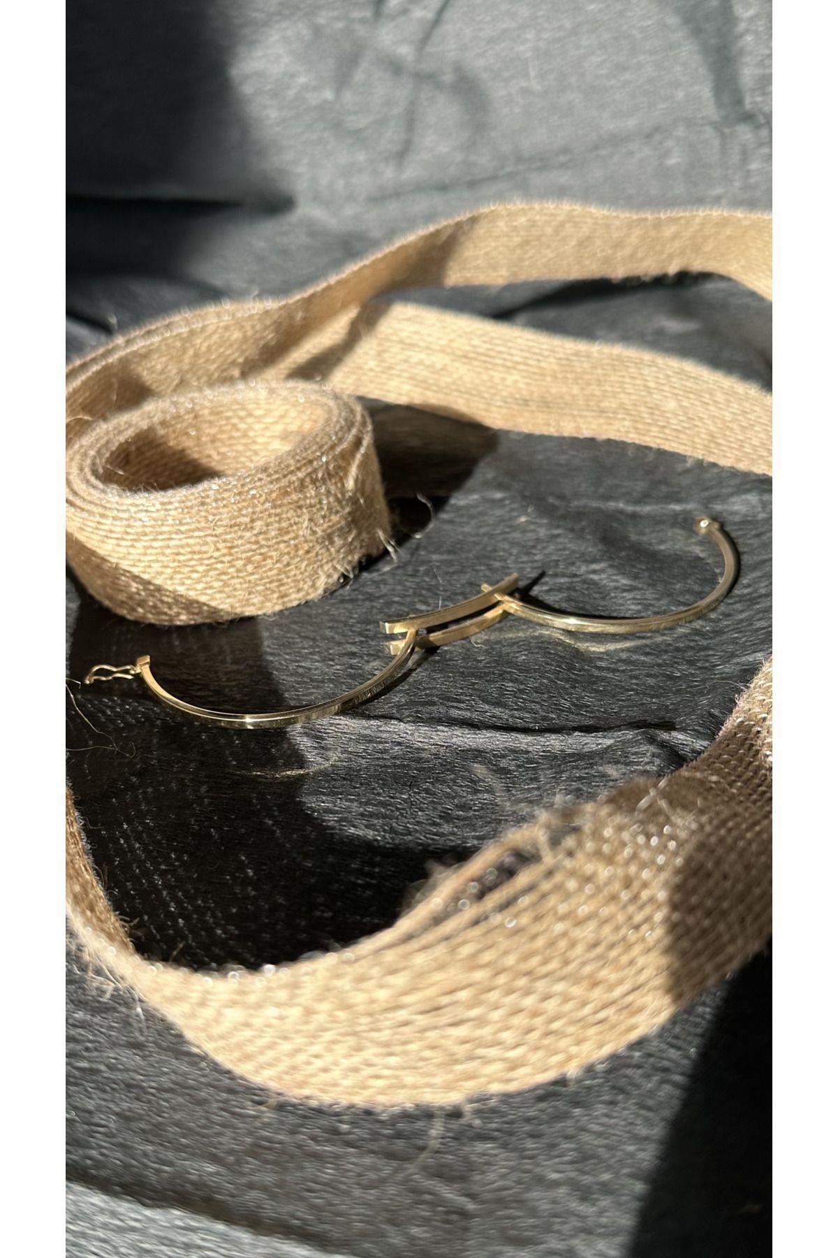 Altın Kaburga Kelepçe Bilezik