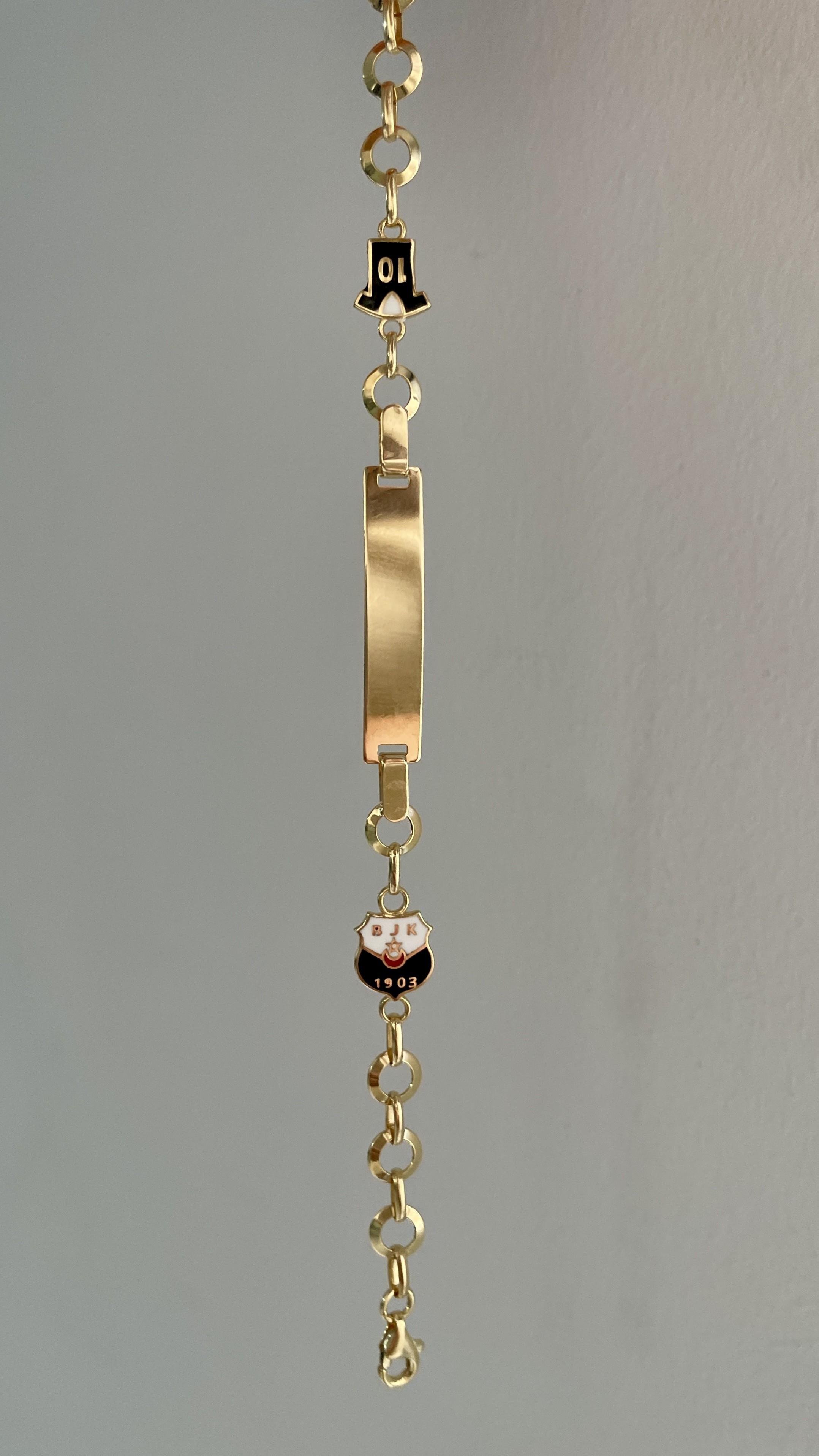 Beşiktaşlı Altın Çocuk Bilekliği