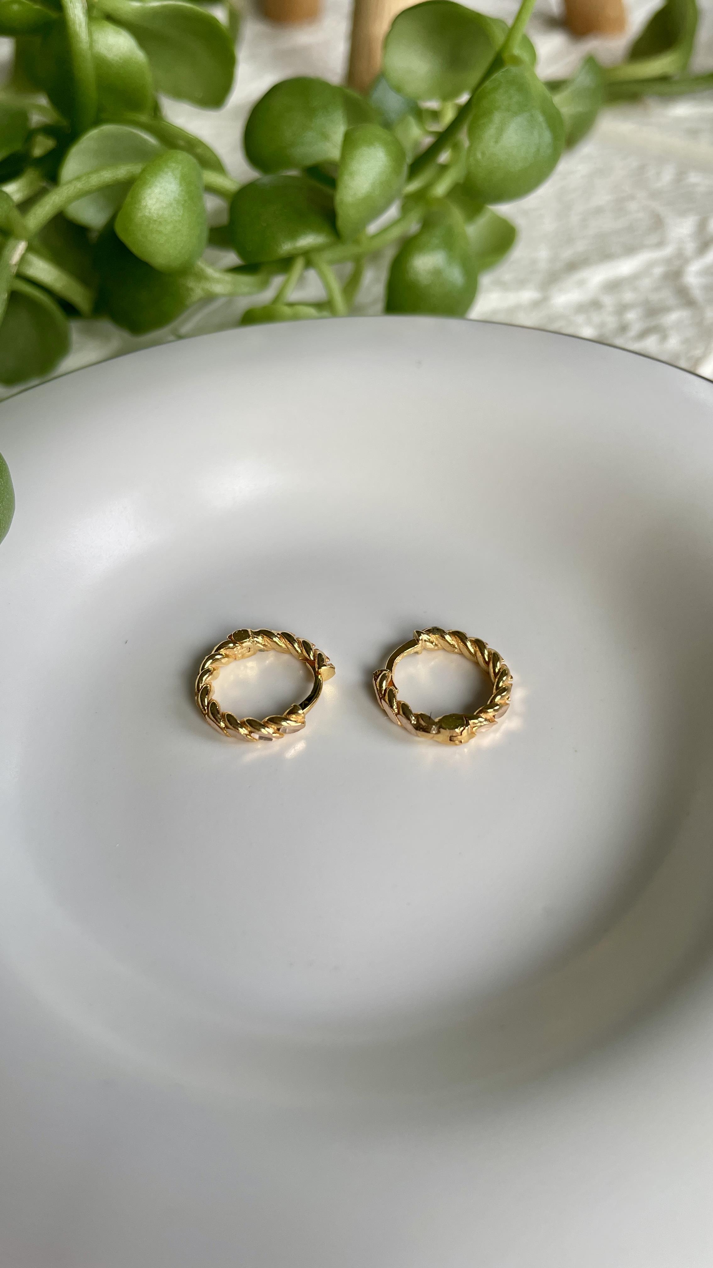 Burma Halka Altın Küpe