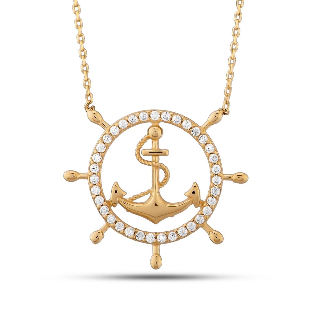 Çapa ve Dümen Figürlü Kolye