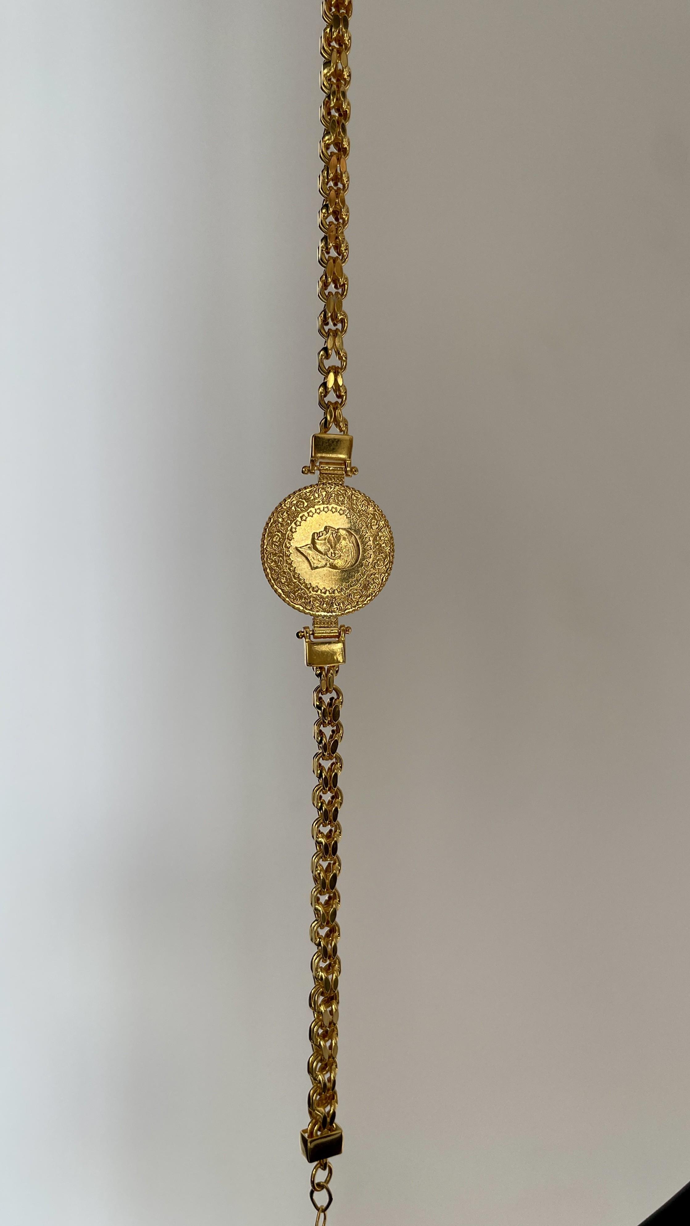 Çeyrek Altınlı Güverse Zincir Bileklik