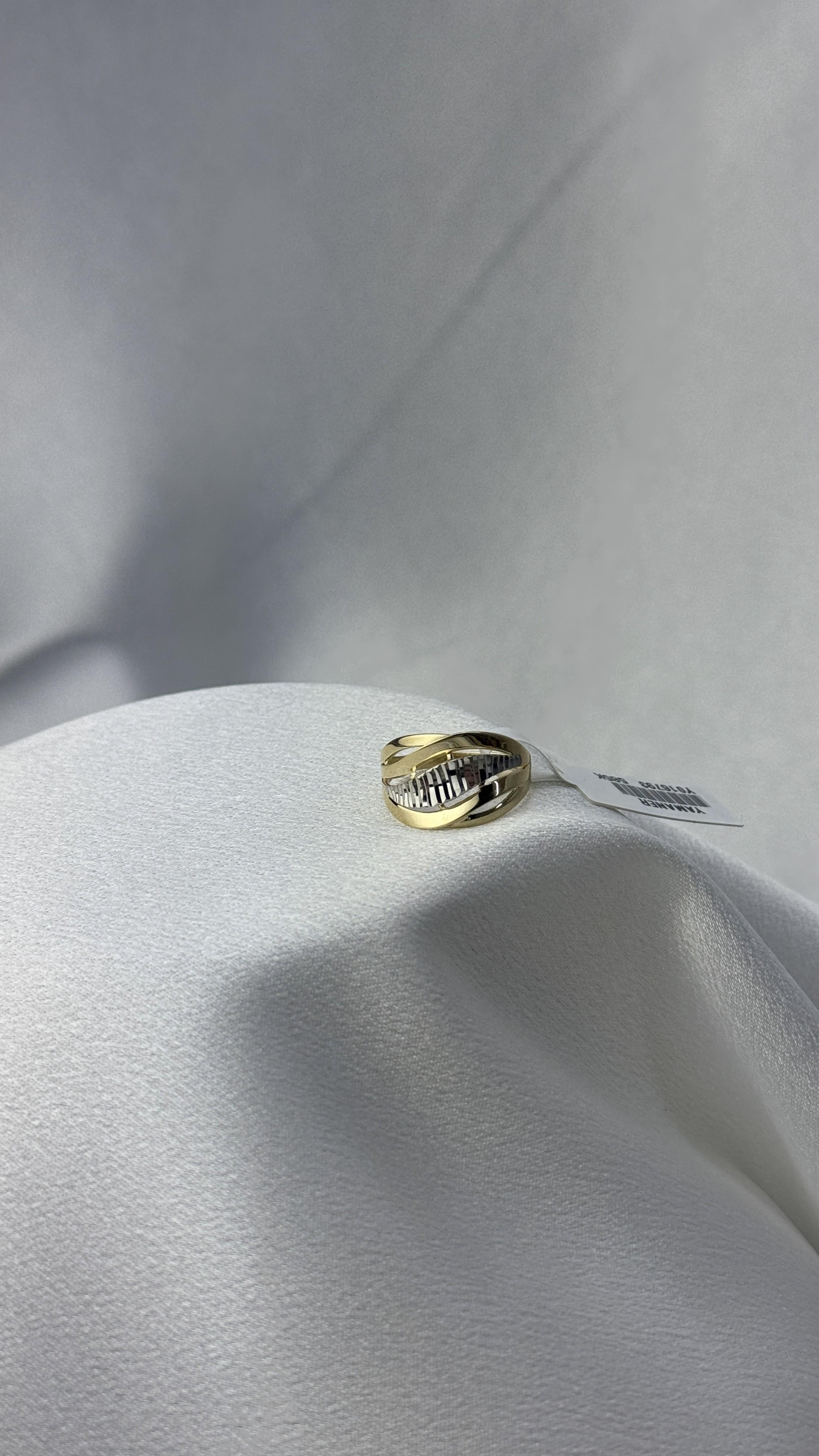 Çift Renk Sarmal Altın Yüzük