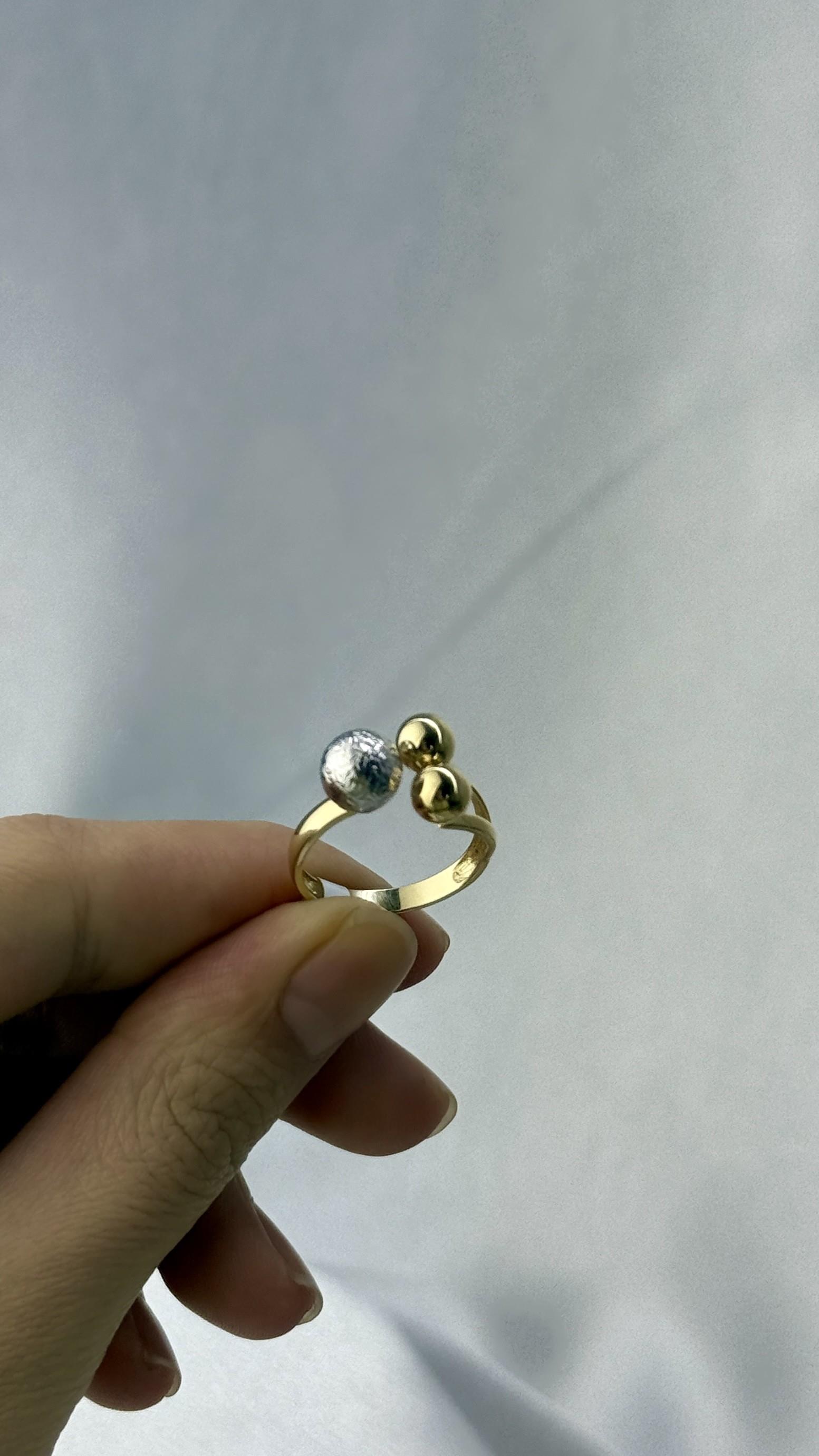 Çift Renk Toplu Altın Yüzük