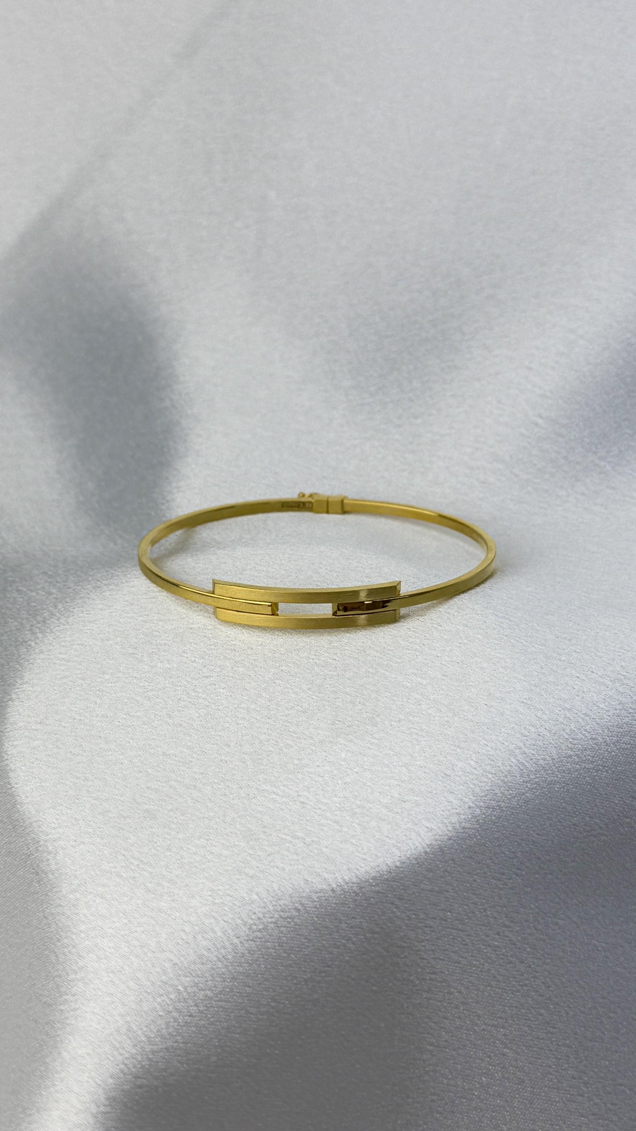 Çift Sıralı Kaburga Altın Bilezik