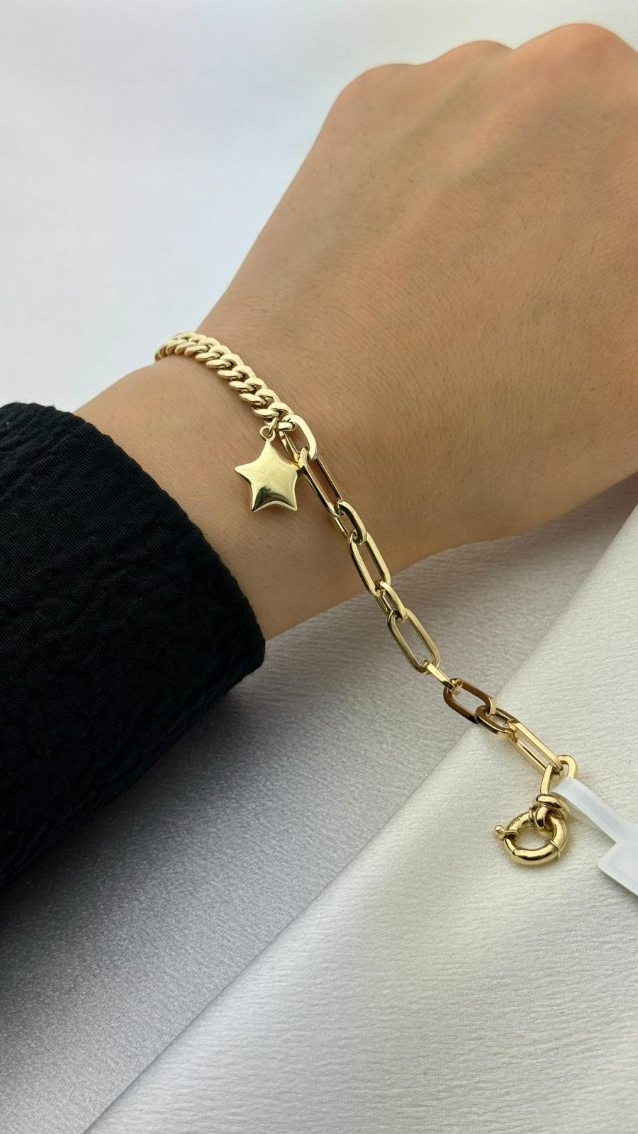 Çift Tasarımlı Yıldız Sallantılı Bileklik