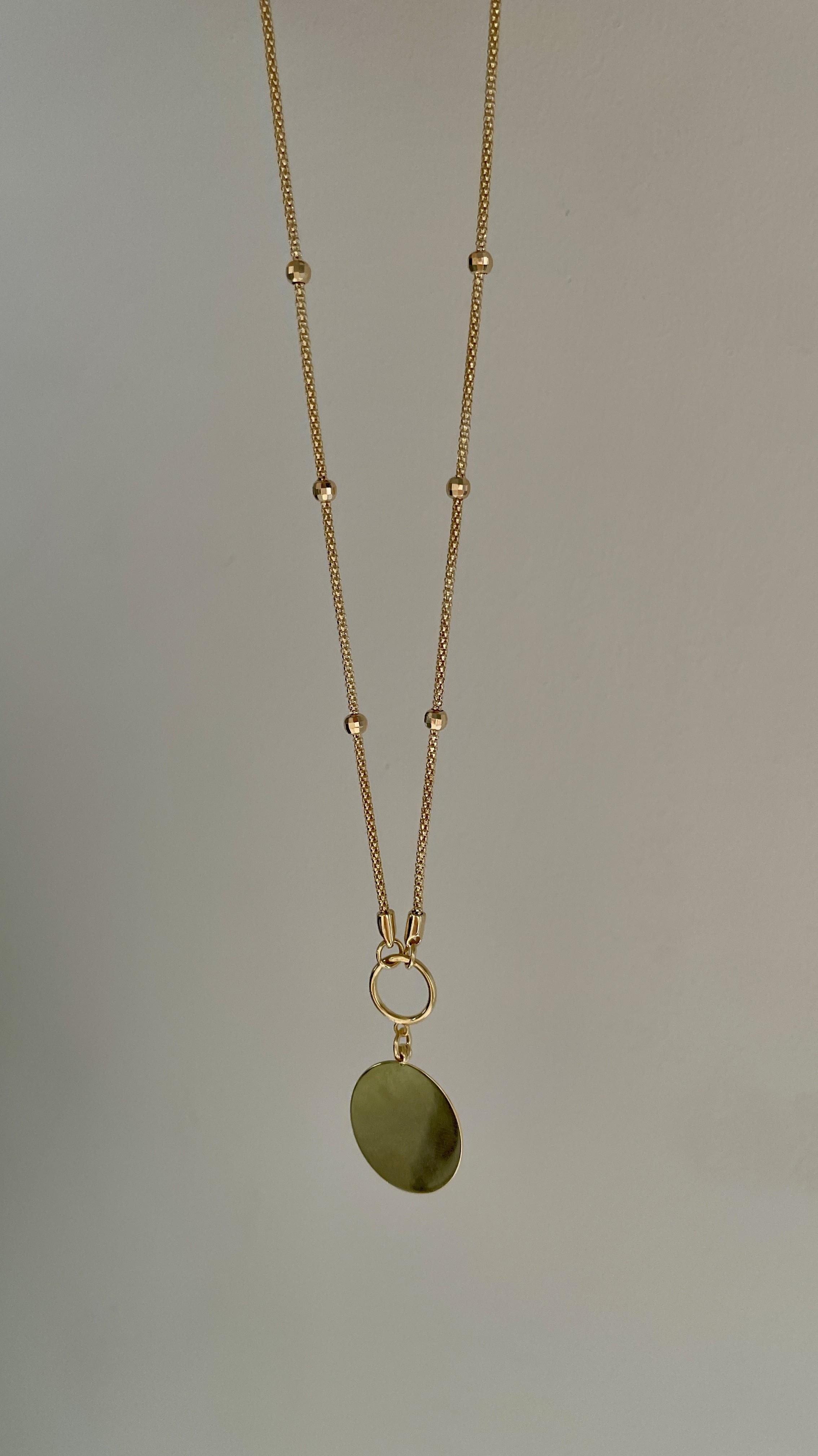 Dorika Toplu Altın Plakalı Kolye