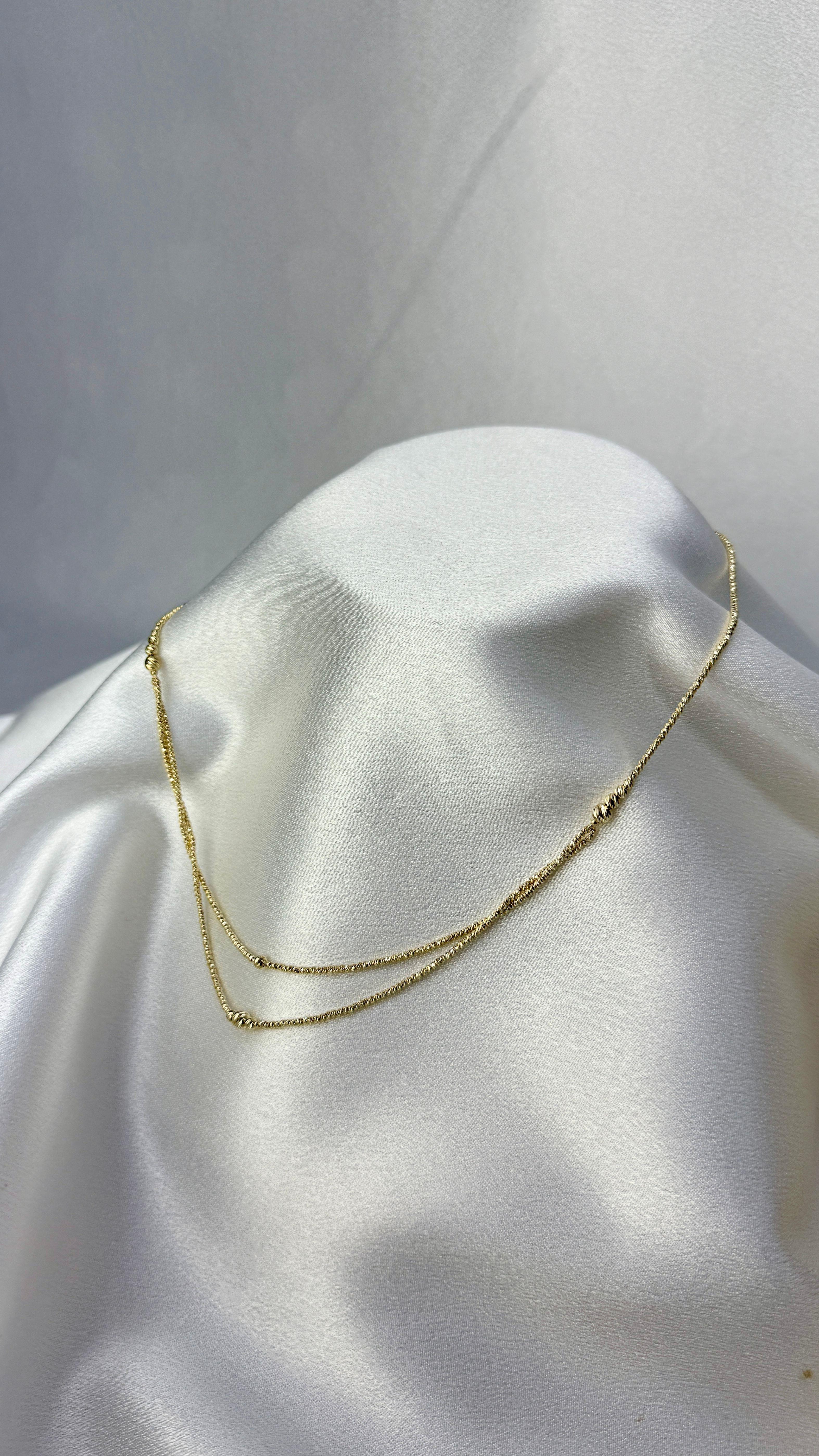 Dorika Toplu Altın Zincir Kolye