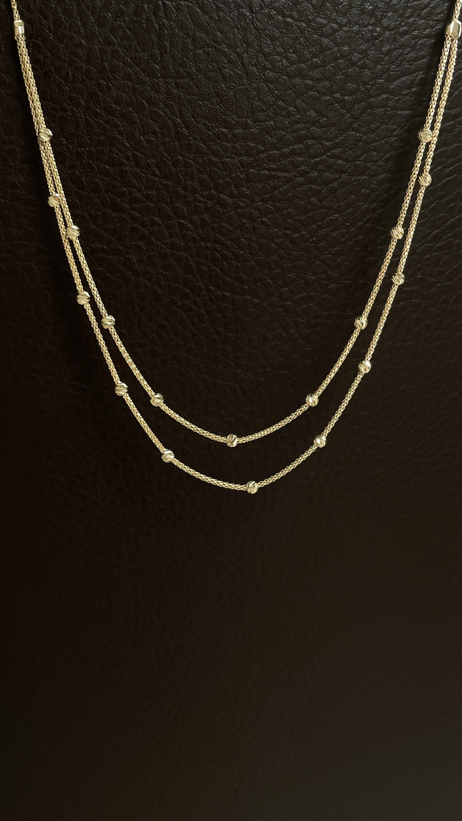 Dorika Toplu Gösterişli Altın Kolye