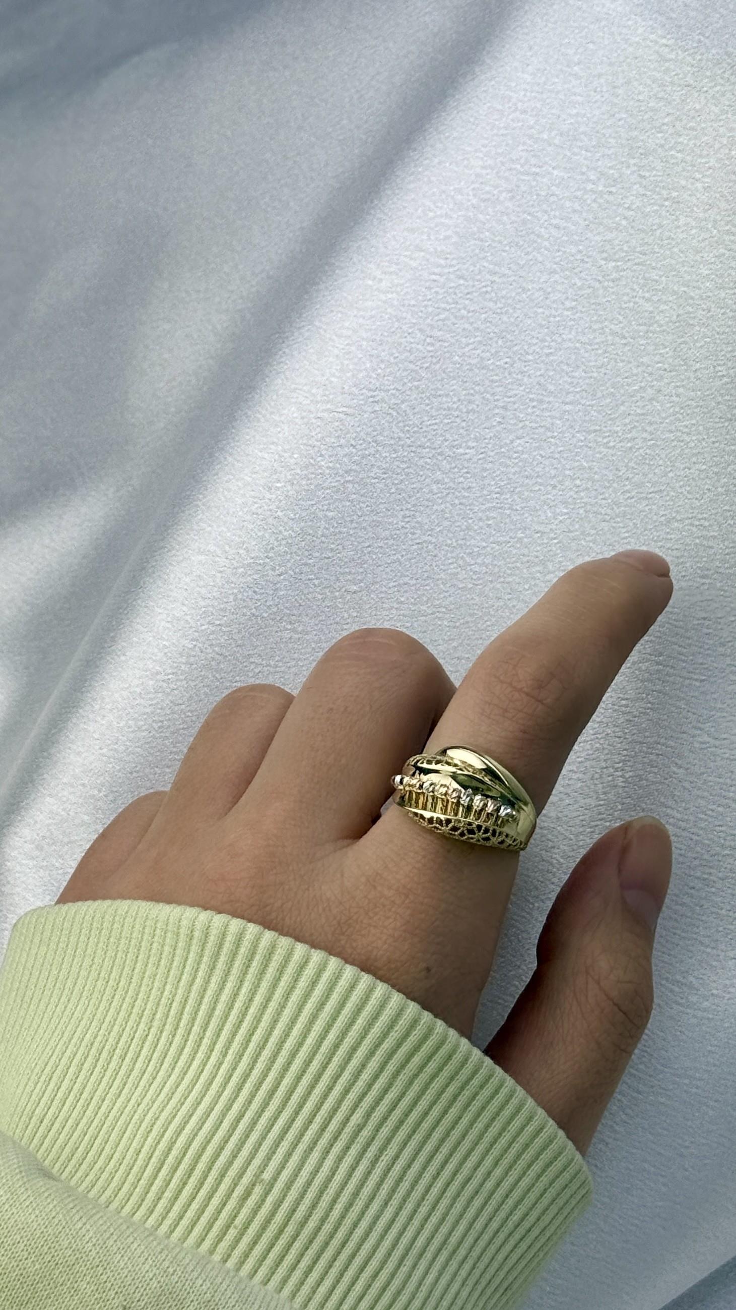 Dorika Toplu Tasarım Altın Yüzük