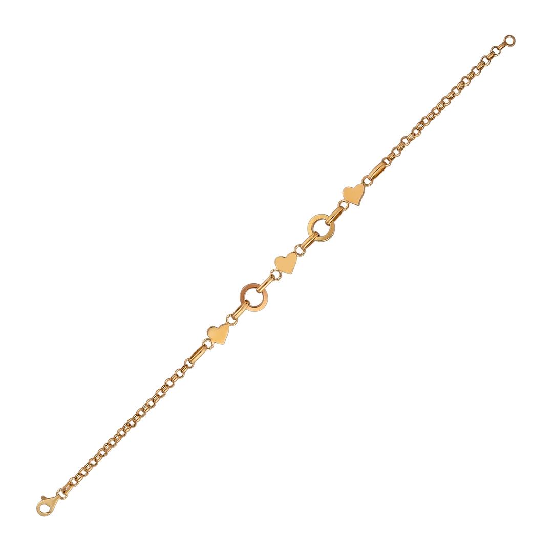 Kalp Figürlü Halkalı Bileklik