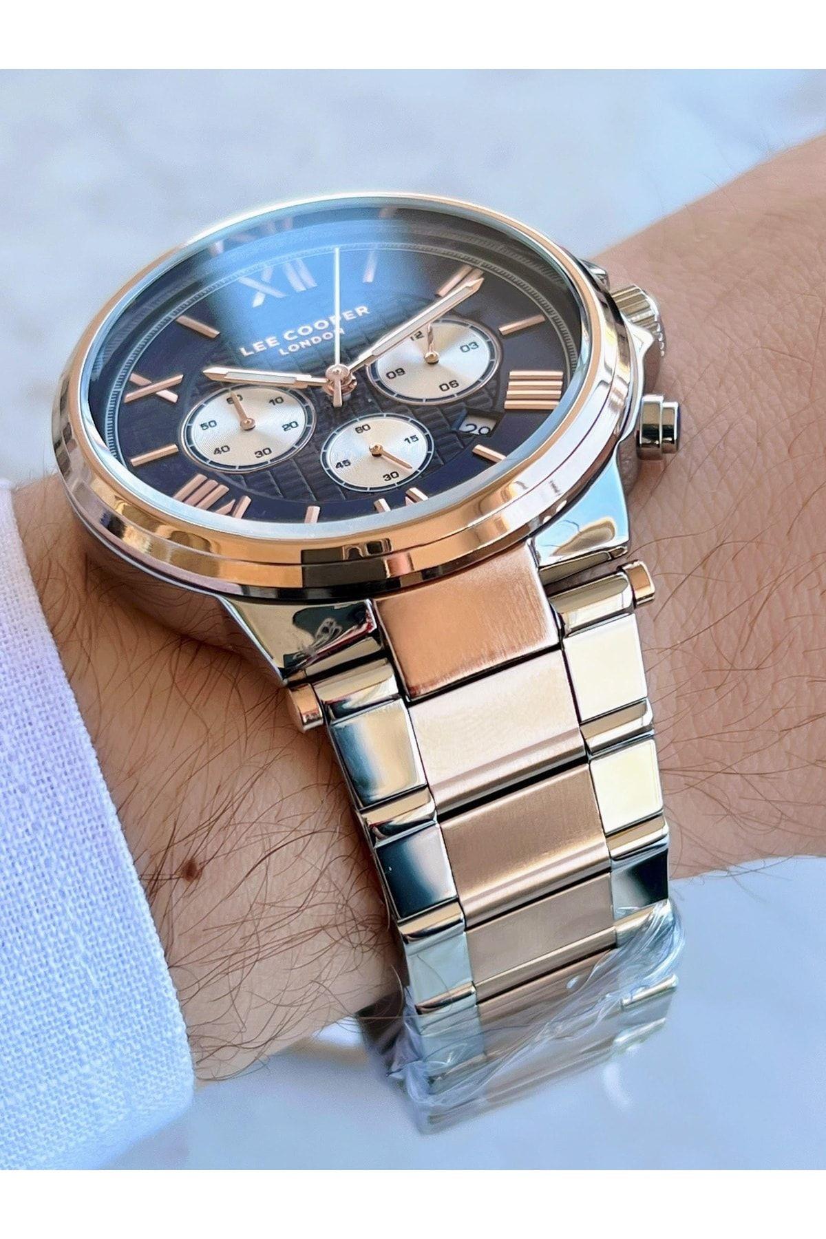 Lc07444.590-nm-a Gri-roze Çelik Kordon Tüm Fonksiyonları Aktif 5 Atm Suya Dayanıklı Erkek