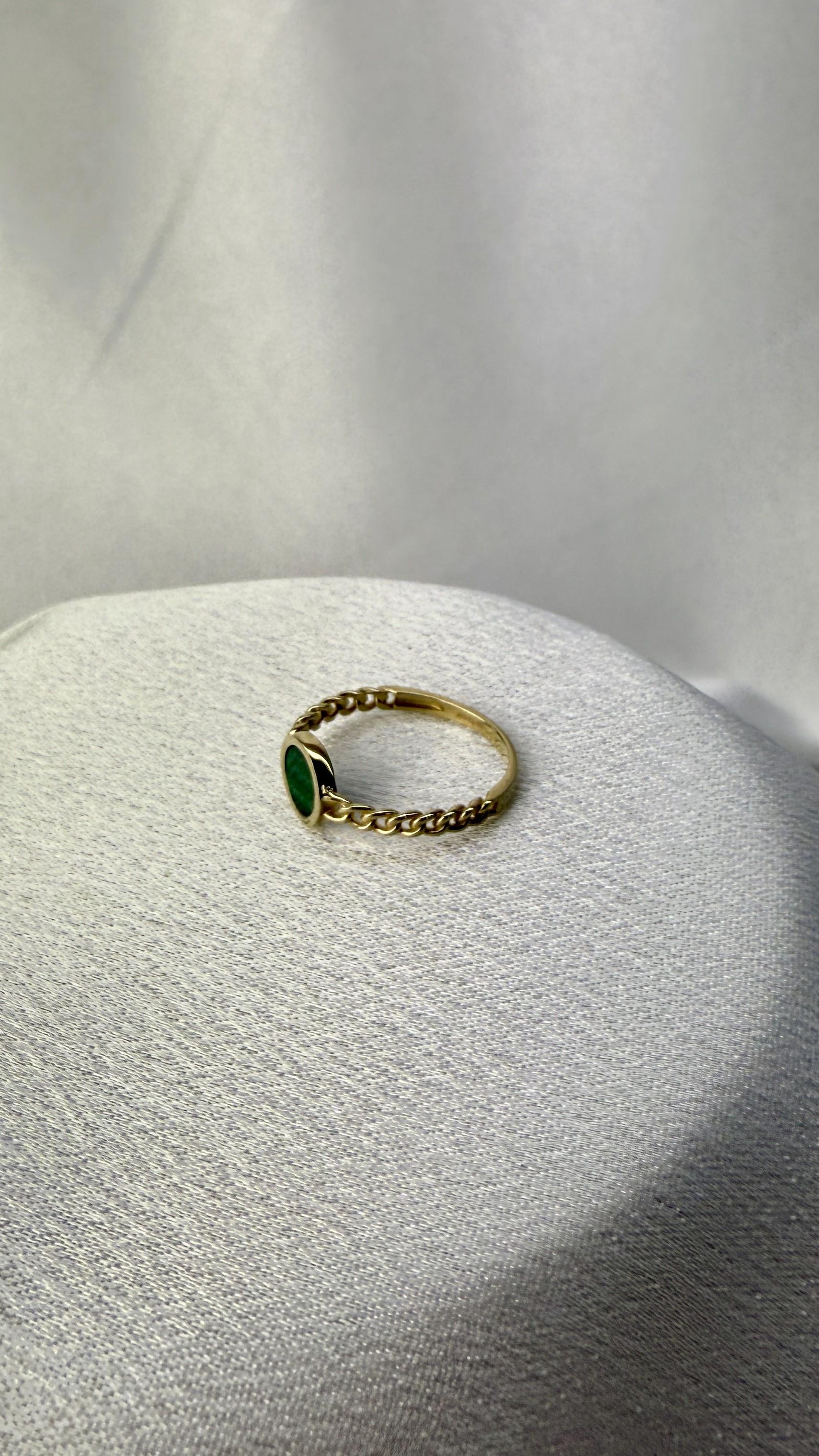 Okyanus Figürlü Altın Yüzük