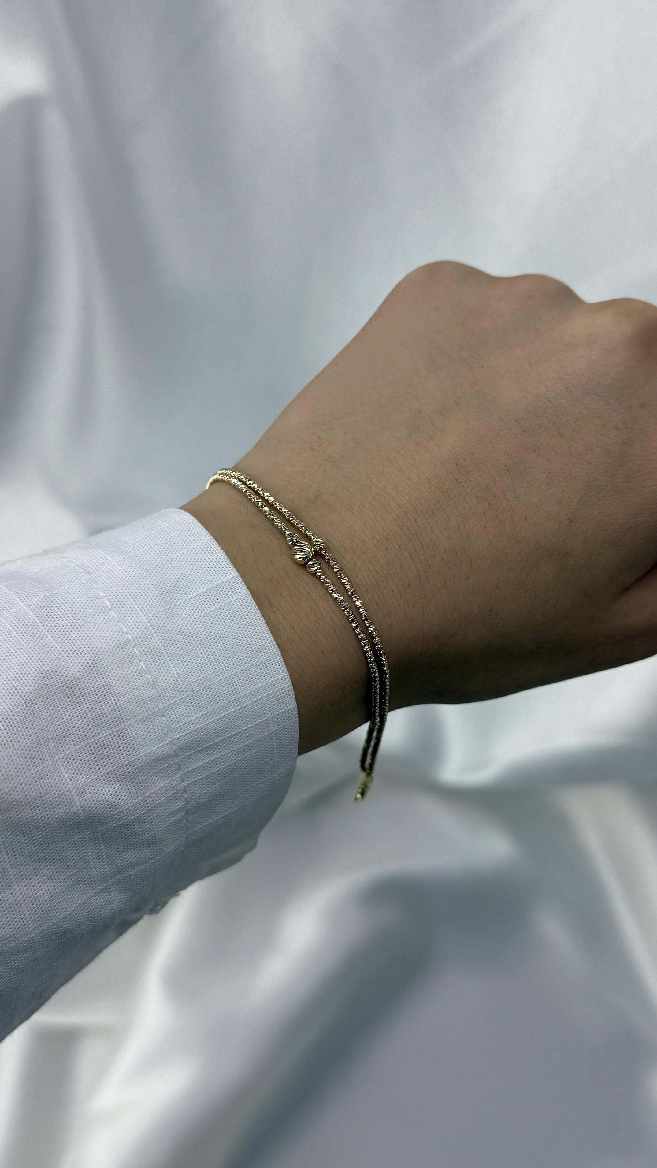 Renkli Ve Dorika Toplu Altın Bileklik