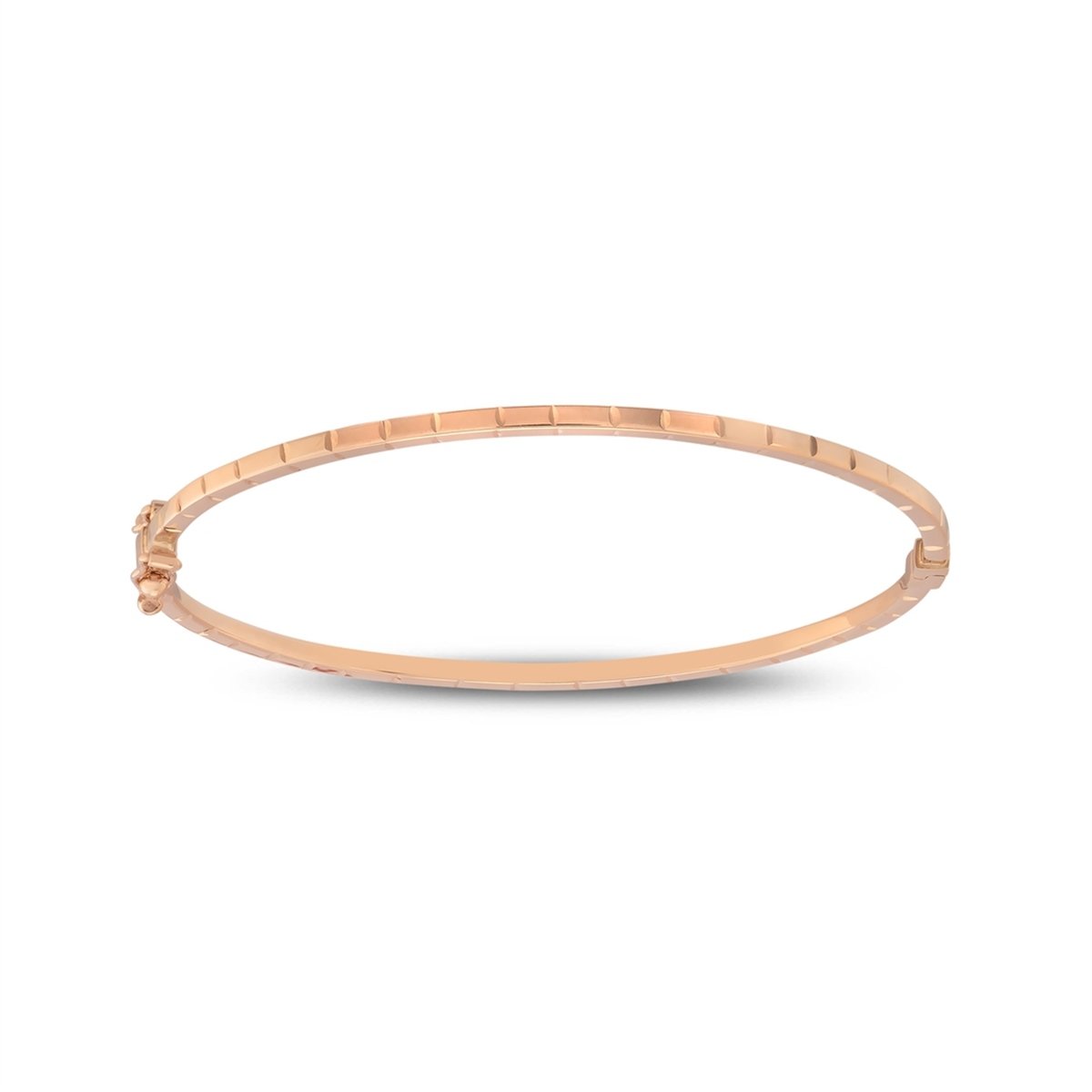 Rose Renk Çizgili Model Kelepçe Bilezik