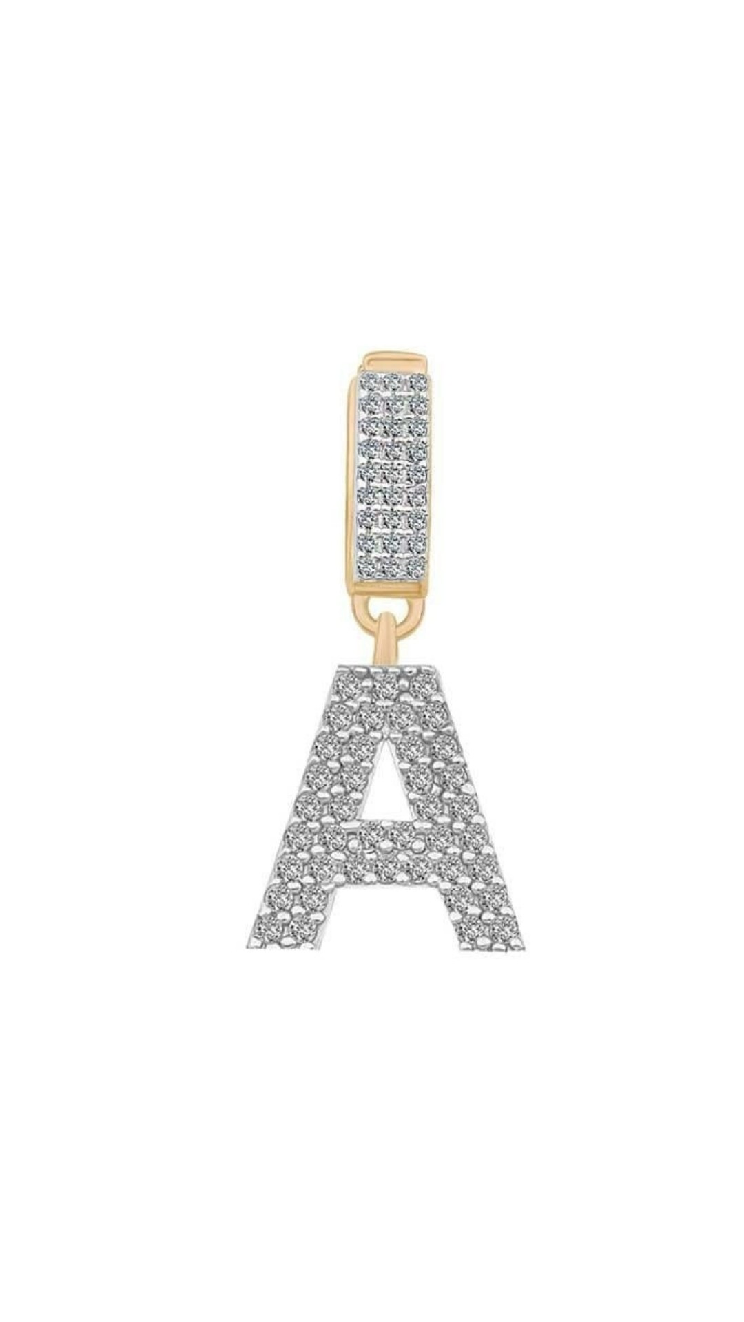 Taşlı Sallantılı A Harf Bileklik Charm