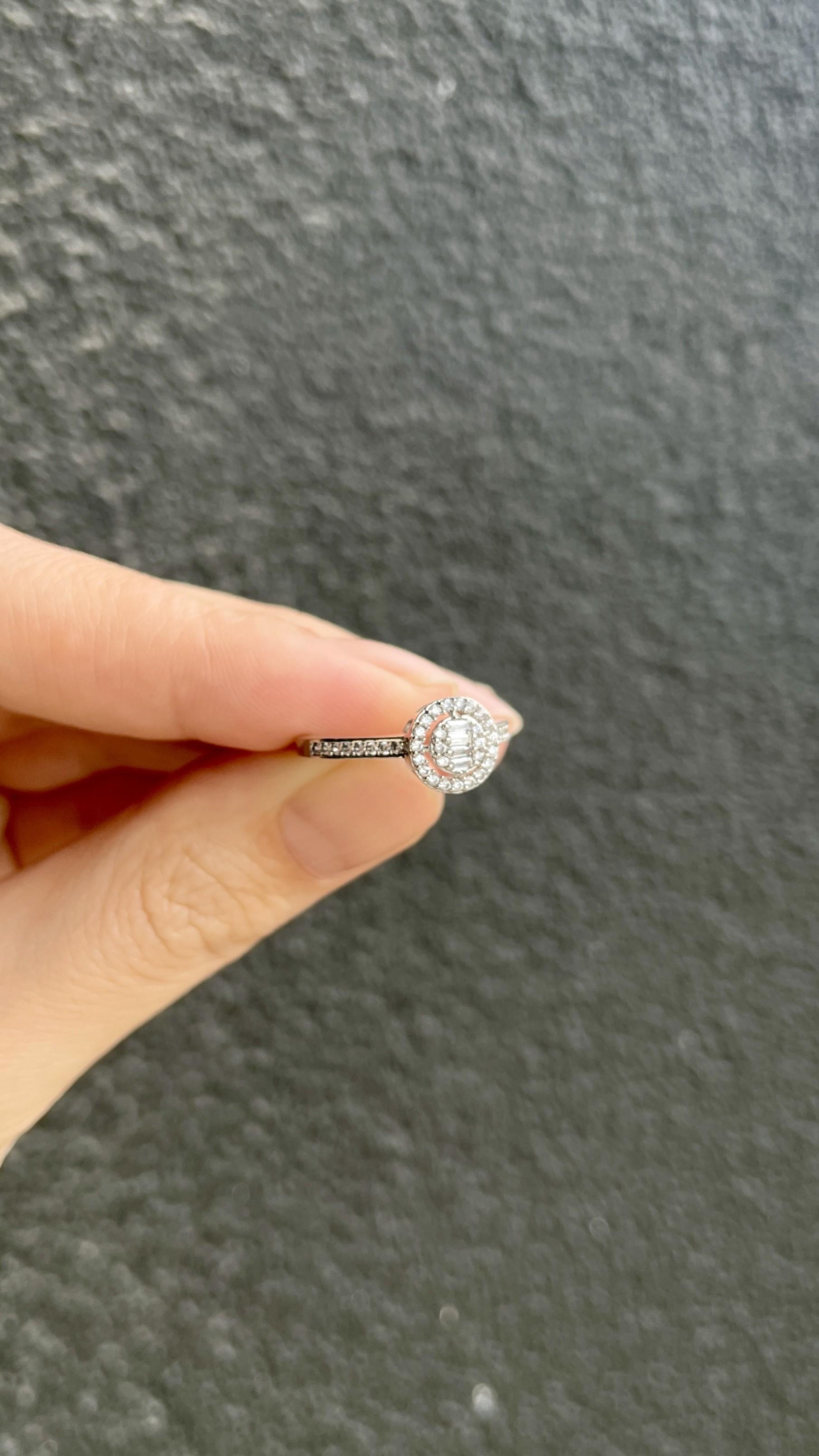 Tektaş Beyaz Altın Yüzük