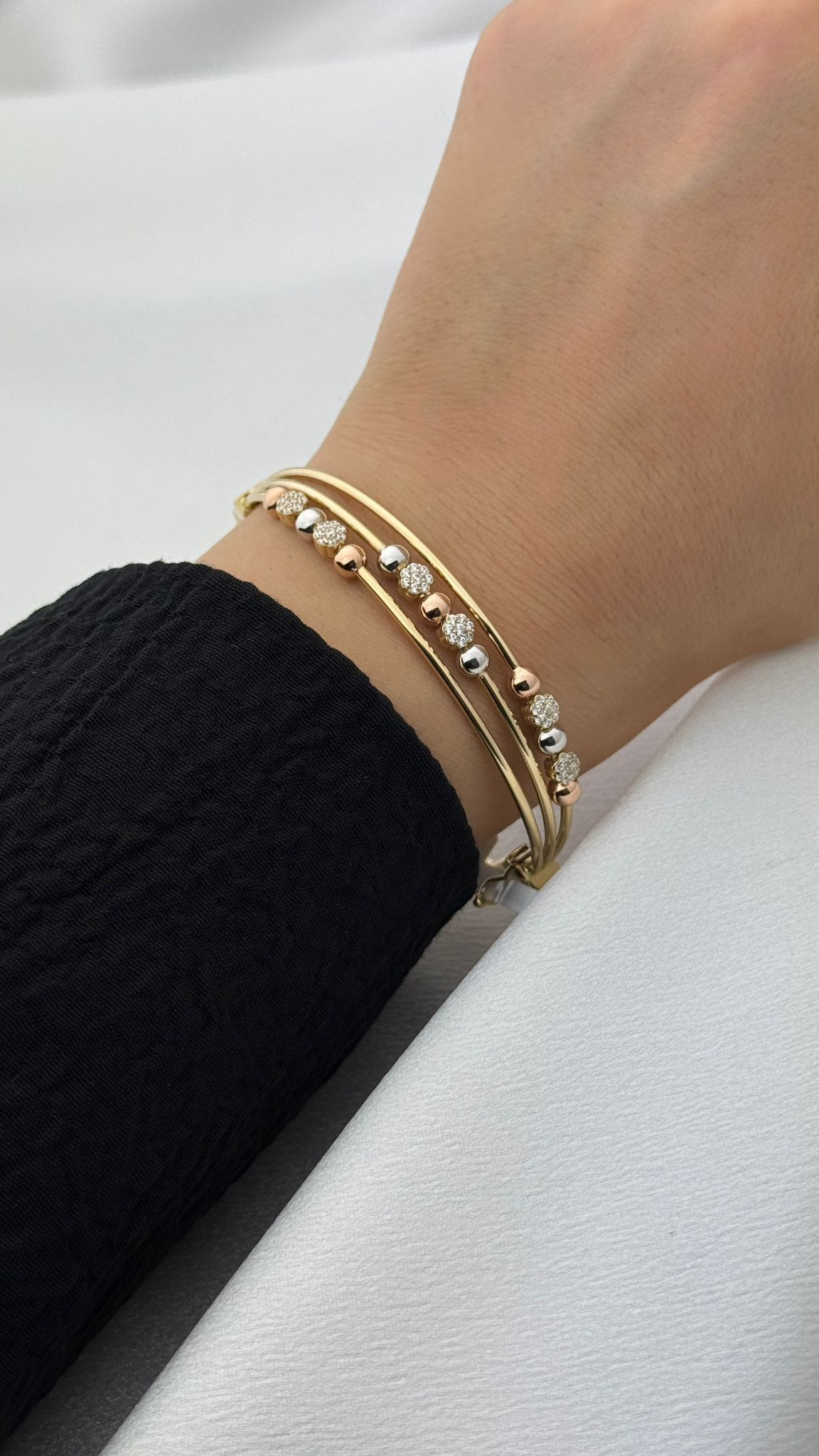 Toplu Üç Renkli Kelepçe Bilezik