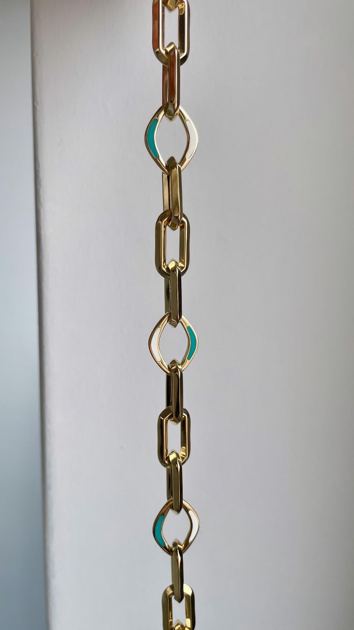 Turkuaz Ve Beyaz Mineli Altın Ataç Bileklik