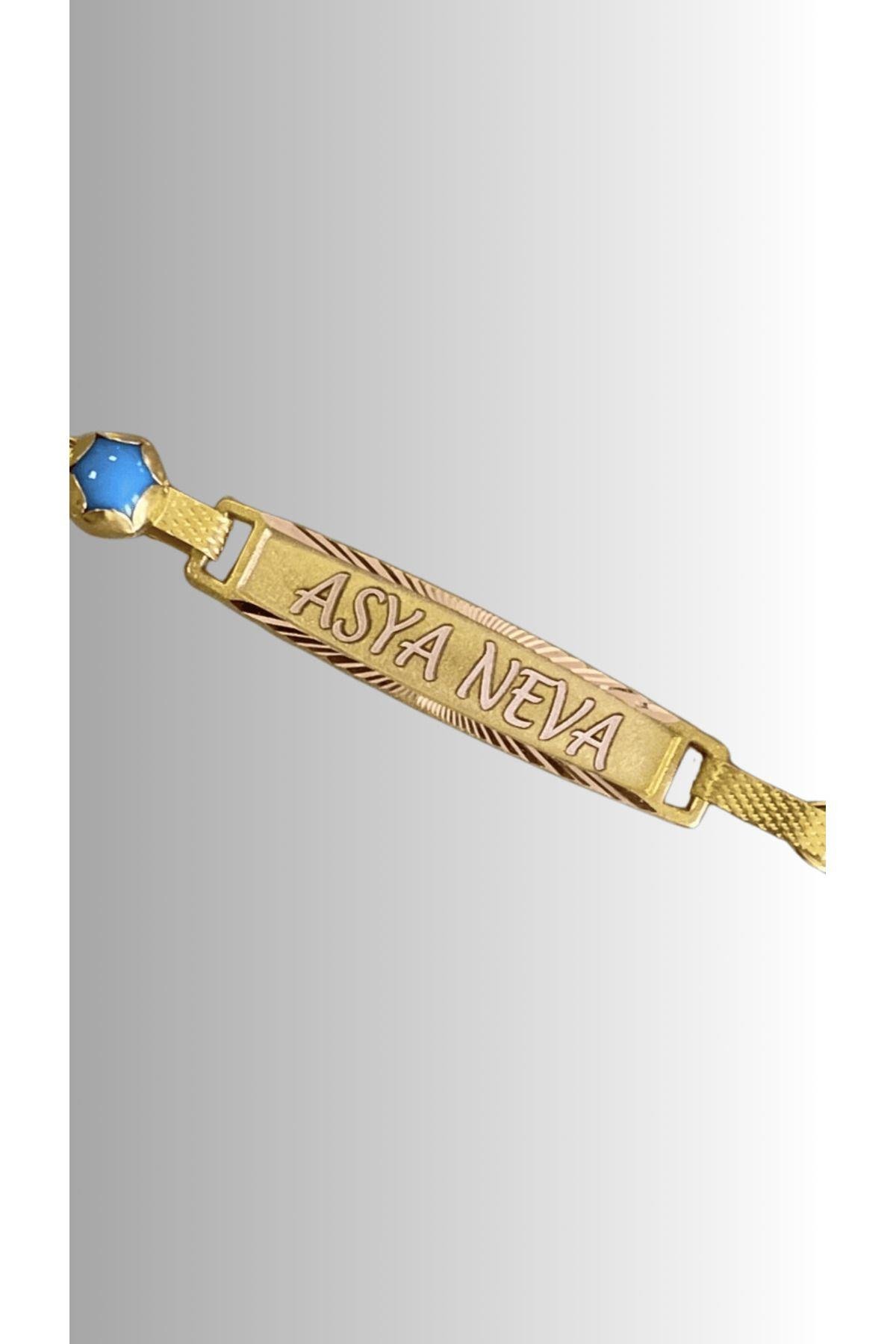 Unisex Bebek Künyesi Altın Bileklik