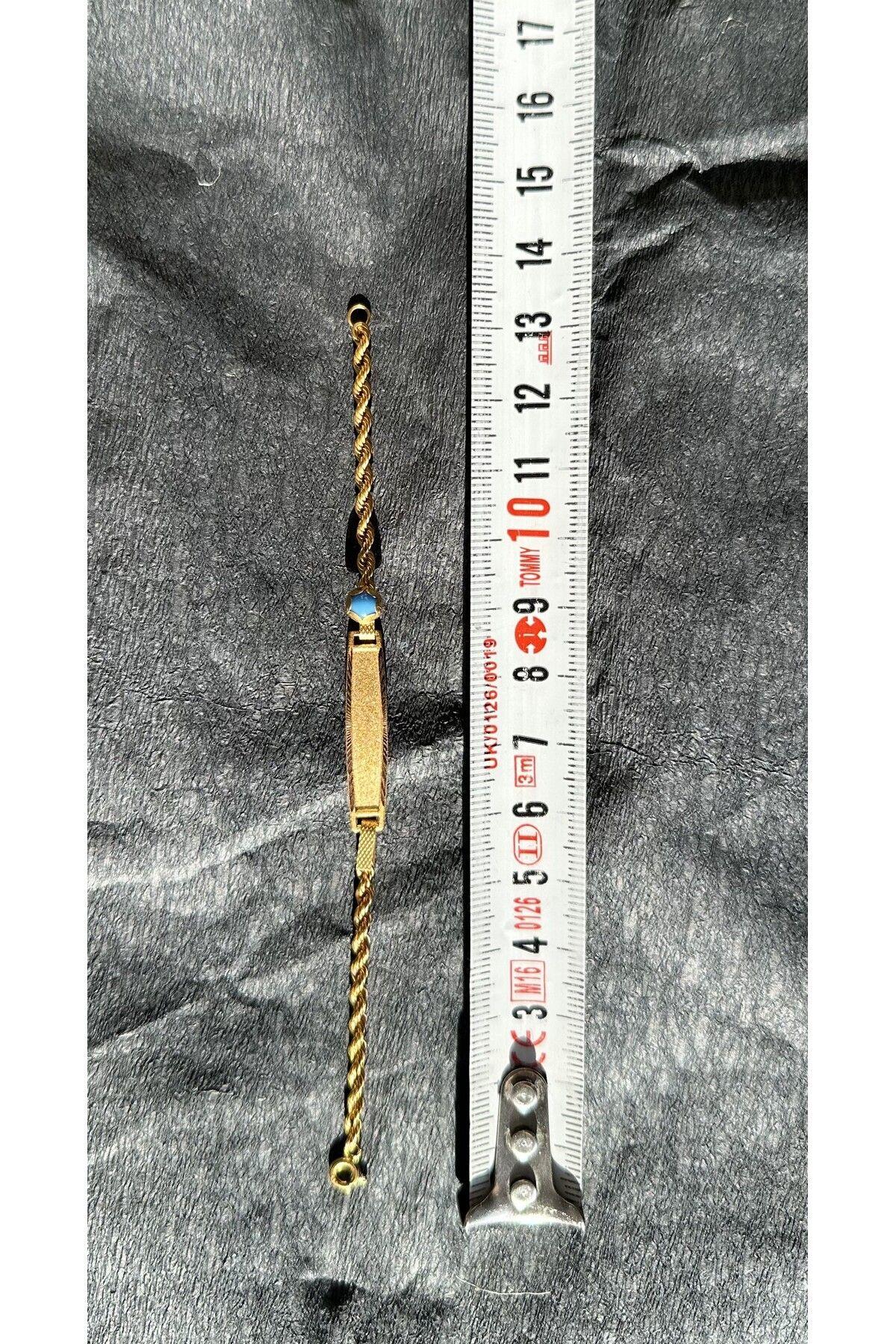 Unisex Bebek Künyesi Altın Bileklik