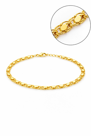 14 Ayar Minik Pullu Zincir Bileklik