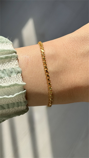 14 Ayar Minik Pullu Zincir Bileklik