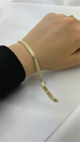 14 Ayar Unisex Klasik Bileklik