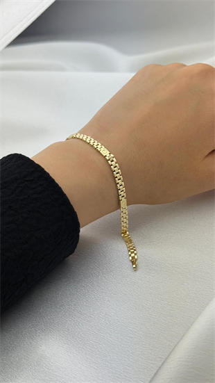 Unisex Model Plaka Geçişli Bileklik