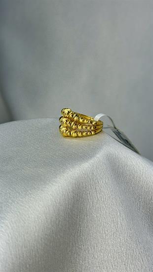 3 Sıra Dorika Toplu Altın Yüzük