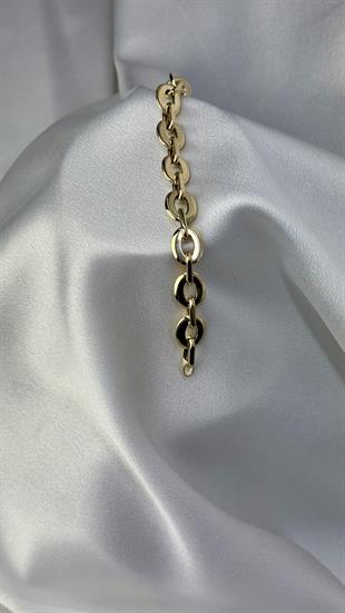 Aynalı Halka Model Altın Bileklik