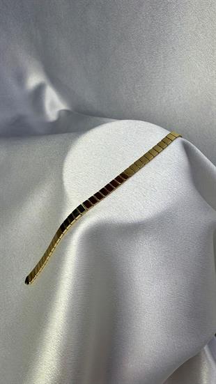 Aynalı Yılan Altın Bileklik