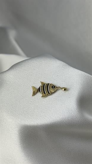 Balık Figürü Altın Kolye Ucu