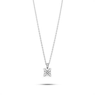 Beyaz Altın Tektaş Kolye 