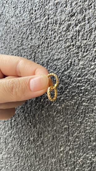 Burma Halka Altın Küpe