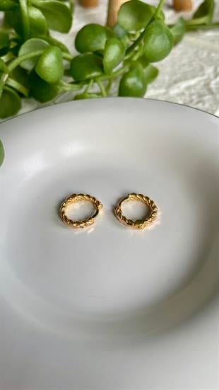 Burma Halka Altın Küpe