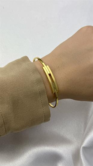 Çift Sıralı Kaburga Altın Bilezik