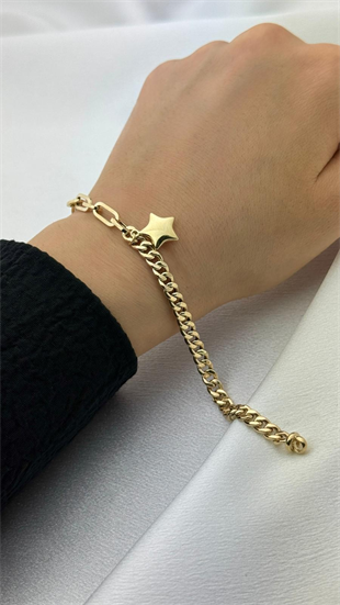 Çift Tasarımlı Yıldız Sallantılı Bileklik