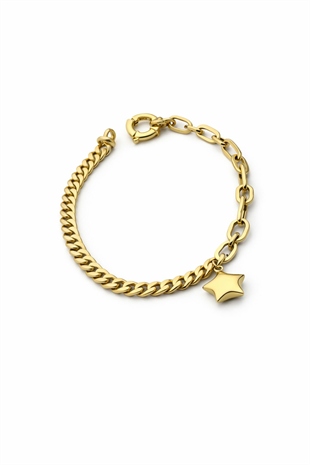 Çift Tasarımlı Yıldız Sallantılı Bileklik