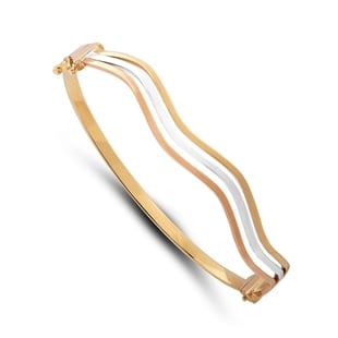 Üç Renkli Dalgalı Kelepçe Bilezik