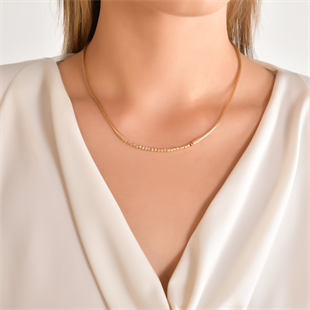 Dorika Toplu Hasır Zincirli Kolye