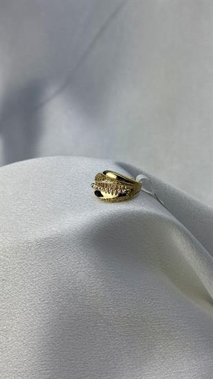 Dorika Toplu Tasarımlı Altın Yüzük