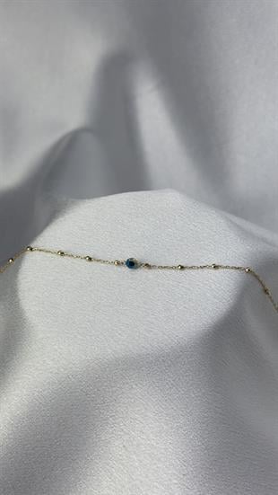 Dorika Toplu Ve Nazar Figürlü Altın Bileklik