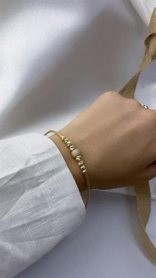 Dorika Toplu Zirkon Taşlı Altın Bileklik